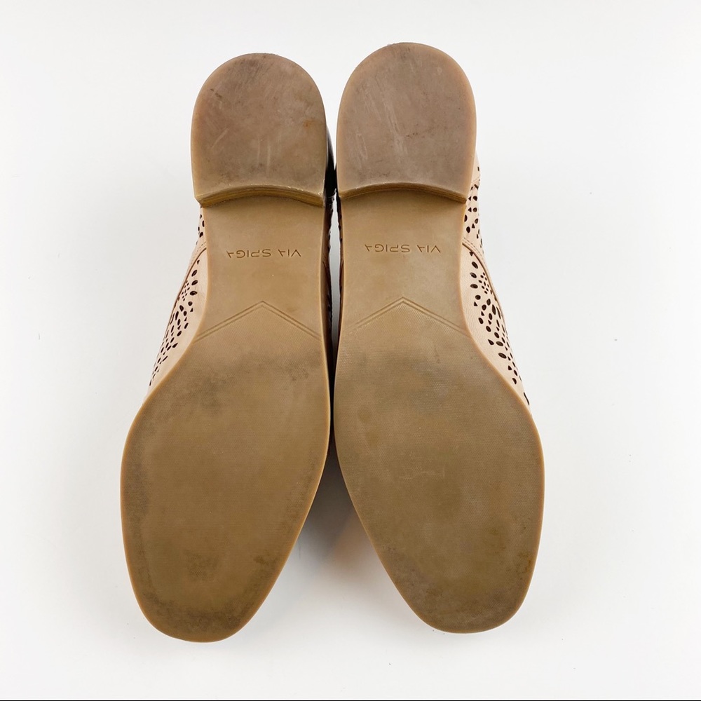 Via Spiga Tan Perforated Flats - Picture 10 of 11